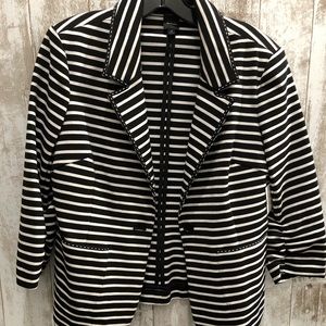Black and White stripped Saks Fifth Avenue Blazer